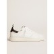 Starter sneakers in white leather with black leather heel tab Starter sneakers in white leather with black leather heel tab