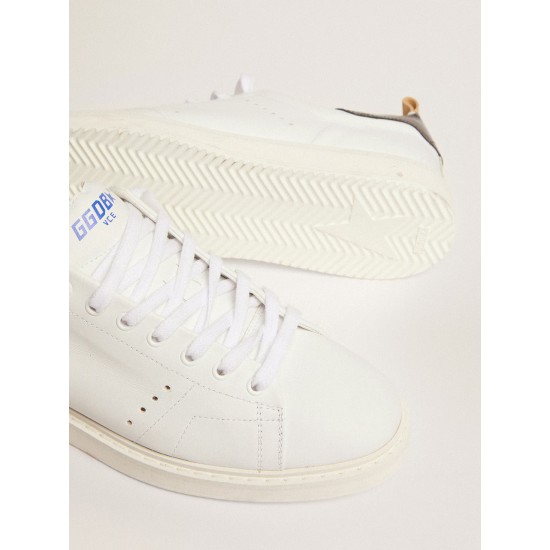 Men's Starter in white naplack with painted leather heel tab Men's Starter in white naplack with painted leather heel tab