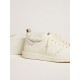Men’s Starter in white leather with silver metallic leather heel tab Men’s Starter in white leather with silver metallic leather heel tab