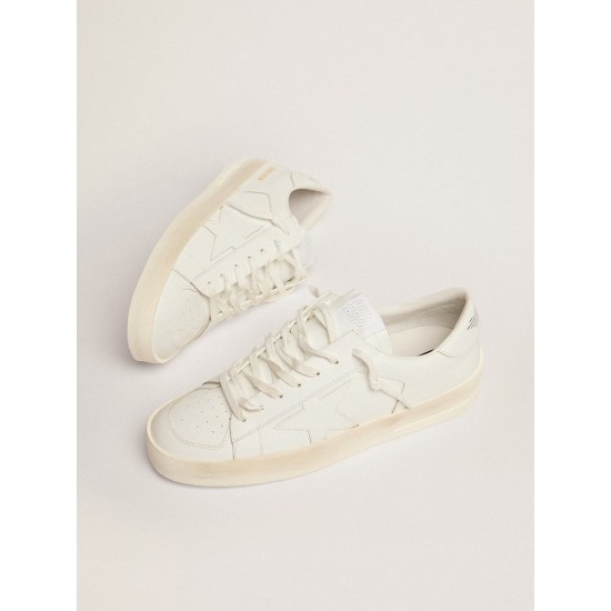 Men's Stardan in white leather Men's Stardan in white leather