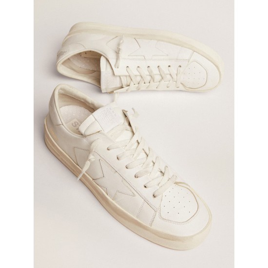 Men's Stardan in white leather Men's Stardan in white leather