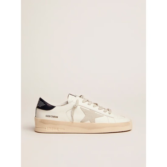 Men's Stardan with star in ice-gray suede and blu-navy heel tab Men's Stardan with star in ice-gray suede and blu-navy heel tab