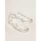 Men's Stardan in white leather with distressed effect Men's Stardan in white leather with distressed effect