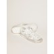 Men's Stardan in white leather with distressed effect Men's Stardan in white leather with distressed effect
