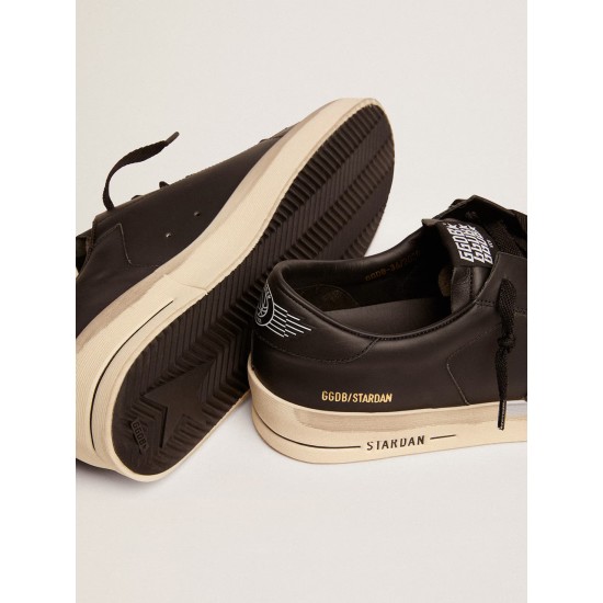 Men's Stardan in total black leather Men's Stardan in total black leather