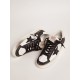 Men's Stardan in white and black leather Men's Stardan in white and black leather