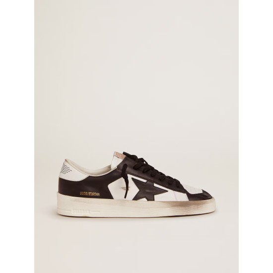 Men's Stardan in white and black leather Men's Stardan in white and black leather