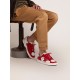 Men's Stardan in white and red leather Men's Stardan in white and red leather