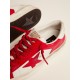 Men's Stardan in white and red leather Men's Stardan in white and red leather