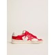 Men's Stardan in white and red leather Men's Stardan in white and red leather