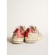 Stardan LAB sneakers in white leather and mesh with red laminated leather star Stardan LAB sneakers in white leather and mesh with red laminated leather star