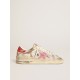 Stardan LAB sneakers in white leather and mesh with red laminated leather star Stardan LAB sneakers in white leather and mesh with red laminated leather star
