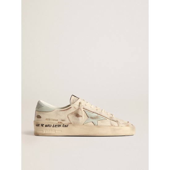 Men's Stardan LTD with aqua-green nappa leather star and heel tab Men's Stardan LTD with aqua-green nappa leather star and heel tab
