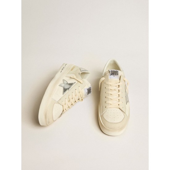 Men's Stardan in nappa leather with silver mirror-effect star and heel tab Men's Stardan in nappa leather with silver mirror-effect star and heel tab