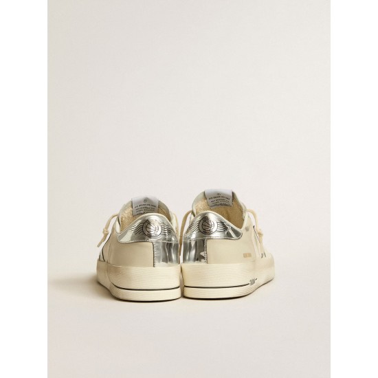 Men's Stardan in nappa leather with silver mirror-effect star and heel tab Men's Stardan in nappa leather with silver mirror-effect star and heel tab