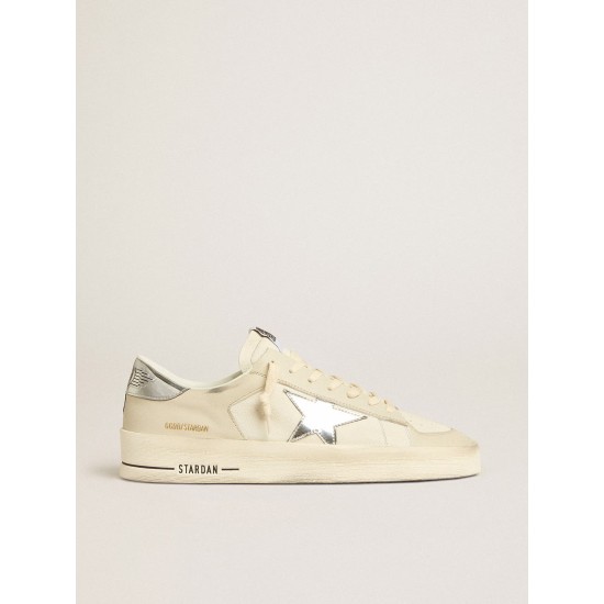 Men's Stardan in nappa leather with silver mirror-effect star and heel tab Men's Stardan in nappa leather with silver mirror-effect star and heel tab