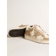 Men's Stardan in white and beige leather with beige star and white heel tab Men's Stardan in white and beige leather with beige star and white heel tab