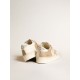 Men's Stardan in white and beige leather with beige star and white heel tab Men's Stardan in white and beige leather with beige star and white heel tab