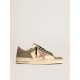 Men's Stardan LTD in gray leather with a pink leather star and heel tab Men's Stardan LTD in gray leather with a pink leather star and heel tab