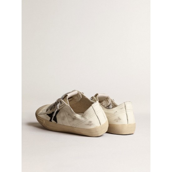 V-Star sneakers in off-white nappa leather with black nubuck star V-Star sneakers in off-white nappa leather with black nubuck star