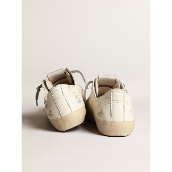 V-Star sneakers in off-white nappa leather with black nubuck star V-Star sneakers in off-white nappa leather with black nubuck star