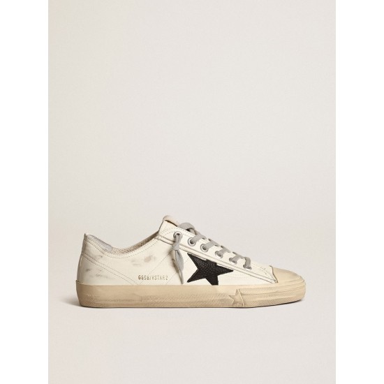 V-Star sneakers in off-white nappa leather with black nubuck star V-Star sneakers in off-white nappa leather with black nubuck star