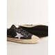 V-Star LTD in blue leather with silver metallic leather star V-Star LTD in blue leather with silver metallic leather star