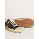 Men's V-Star in black nappa leather with a black leather star Men's V-Star in black nappa leather with a black leather star