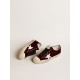 Men’s V-Star LTD in burgundy velvet with white leather star Men’s V-Star LTD in burgundy velvet with white leather star