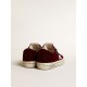 Men’s V-Star LTD in burgundy velvet with white leather star Men’s V-Star LTD in burgundy velvet with white leather star