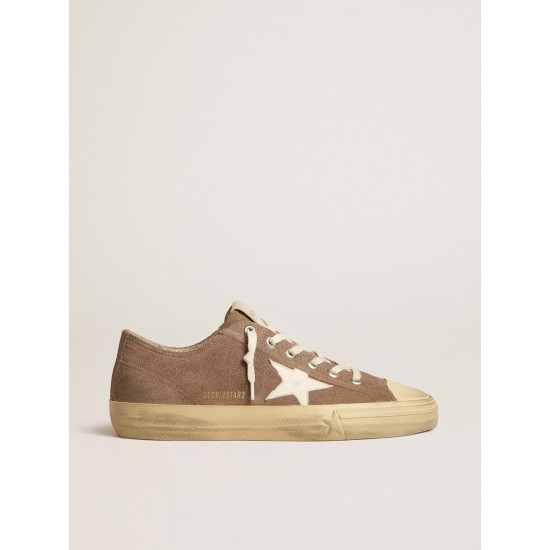V-Star in dove-gray suede with white nappa leather star V-Star in dove-gray suede with white nappa leather star