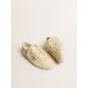 Men’s V-Star in pearl suede with silver metallic leather star Men’s V-Star in pearl suede with silver metallic leather star