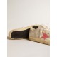 Men's V-Star in light gray canvas with a red leather star Men's V-Star in light gray canvas with a red leather star