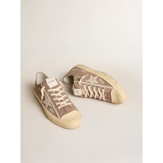 Men's V-Star in dove-gray suede with light gray leather star Men's V-Star in dove-gray suede with light gray leather star