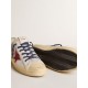Men's V-Star LTD in silver metallic suede with red suede star Men's V-Star LTD in silver metallic suede with red suede star
