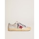 Men's V-Star LTD in silver metallic suede with red suede star Men's V-Star LTD in silver metallic suede with red suede star