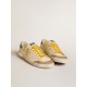 Super-Star in leather with perforated star and gray suede heel tab Super-Star in leather with perforated star and gray suede heel tab