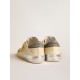 Super-Star in leather with perforated star and gray suede heel tab Super-Star in leather with perforated star and gray suede heel tab