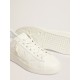Men's Purestar in white leather with tone-on-tone star Men's Purestar in white leather with tone-on-tone star