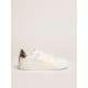Men's Purestar in white leather with tone-on-tone star Men's Purestar in white leather with tone-on-tone star