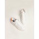 White Purestar sneakers with fluorescent orange heel tab White Purestar sneakers with fluorescent orange heel tab