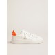 White Purestar sneakers with fluorescent orange heel tab White Purestar sneakers with fluorescent orange heel tab