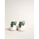 Purestar with white bio-based star and mat green leather heel tab Purestar with white bio-based star and mat green leather heel tab