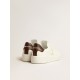 Purestar with white star and burgundy lizard-print heel tab Purestar with white star and burgundy lizard-print heel tab