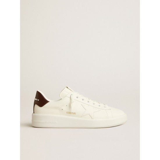 Purestar with white star and burgundy lizard-print heel tab Purestar with white star and burgundy lizard-print heel tab