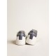 Men's Purestar in leather with white star and blue lizard leather heel tab Men's Purestar in leather with white star and blue lizard leather heel tab
