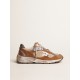 Men's Dad-Star in tobacco-colored mesh and suede with white star Men's Dad-Star in tobacco-colored mesh and suede with white star