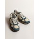 Men’s Dad-Star in petrol-blue suede with white leather star Men’s Dad-Star in petrol-blue suede with white leather star
