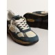 Men’s Dad-Star in petrol-blue suede with white leather star Men’s Dad-Star in petrol-blue suede with white leather star