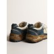Men’s Dad-Star in petrol-blue suede with white leather star Men’s Dad-Star in petrol-blue suede with white leather star